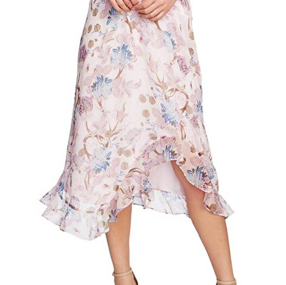 Vince Camuto Womens Poetic Blooms Asymmetric skirt - Picture 3 of 3